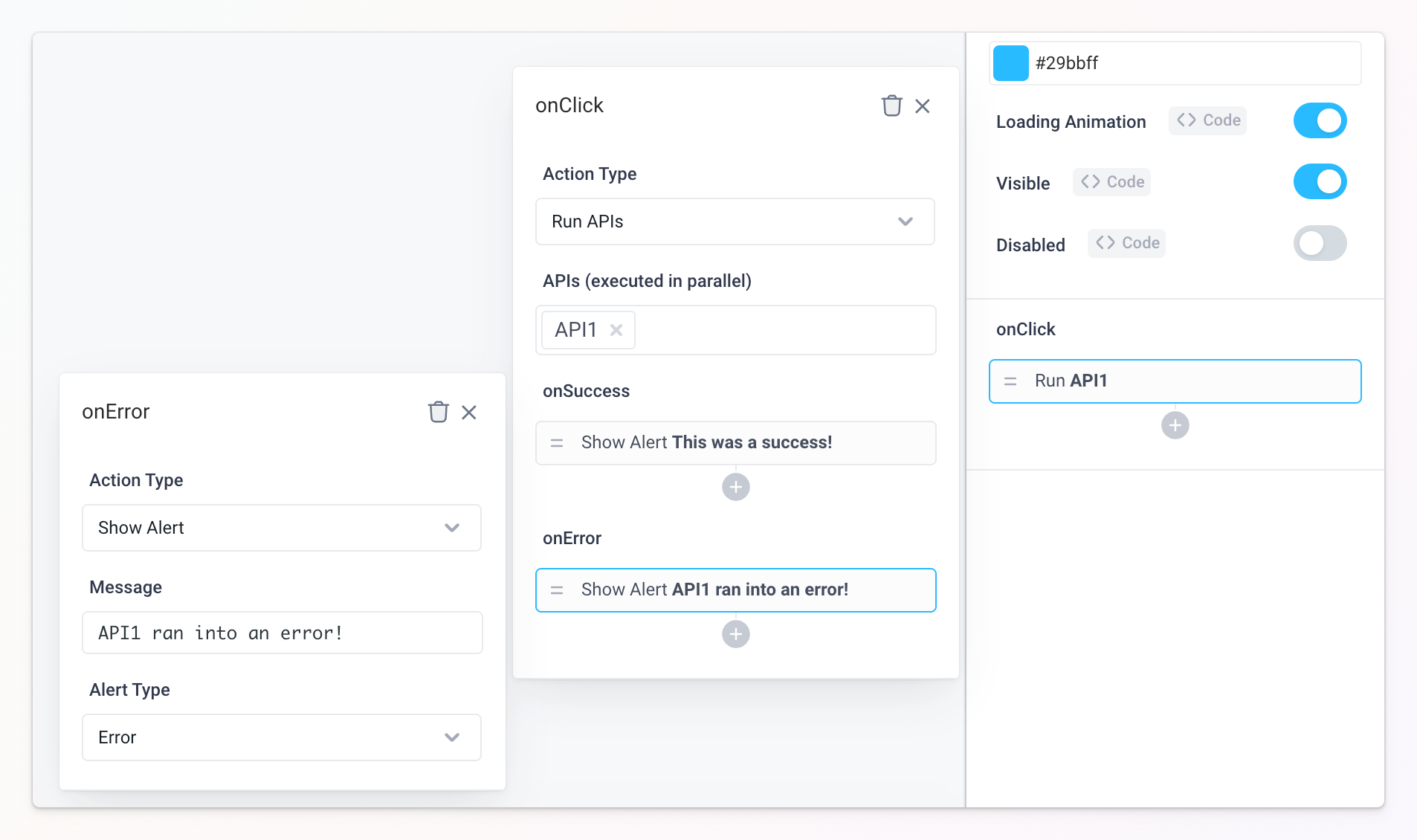 Add onSuccess and onError event handlers that are run after an API finishes executing