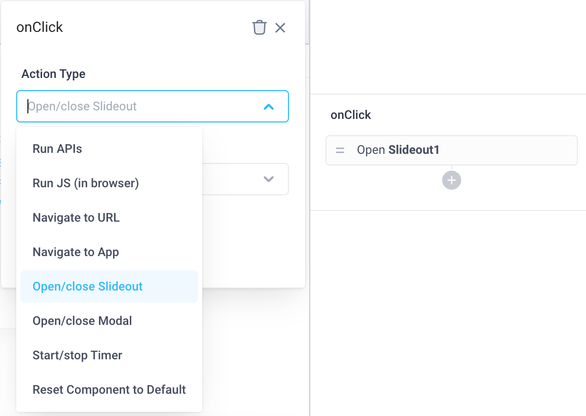 Event handlers dropdown