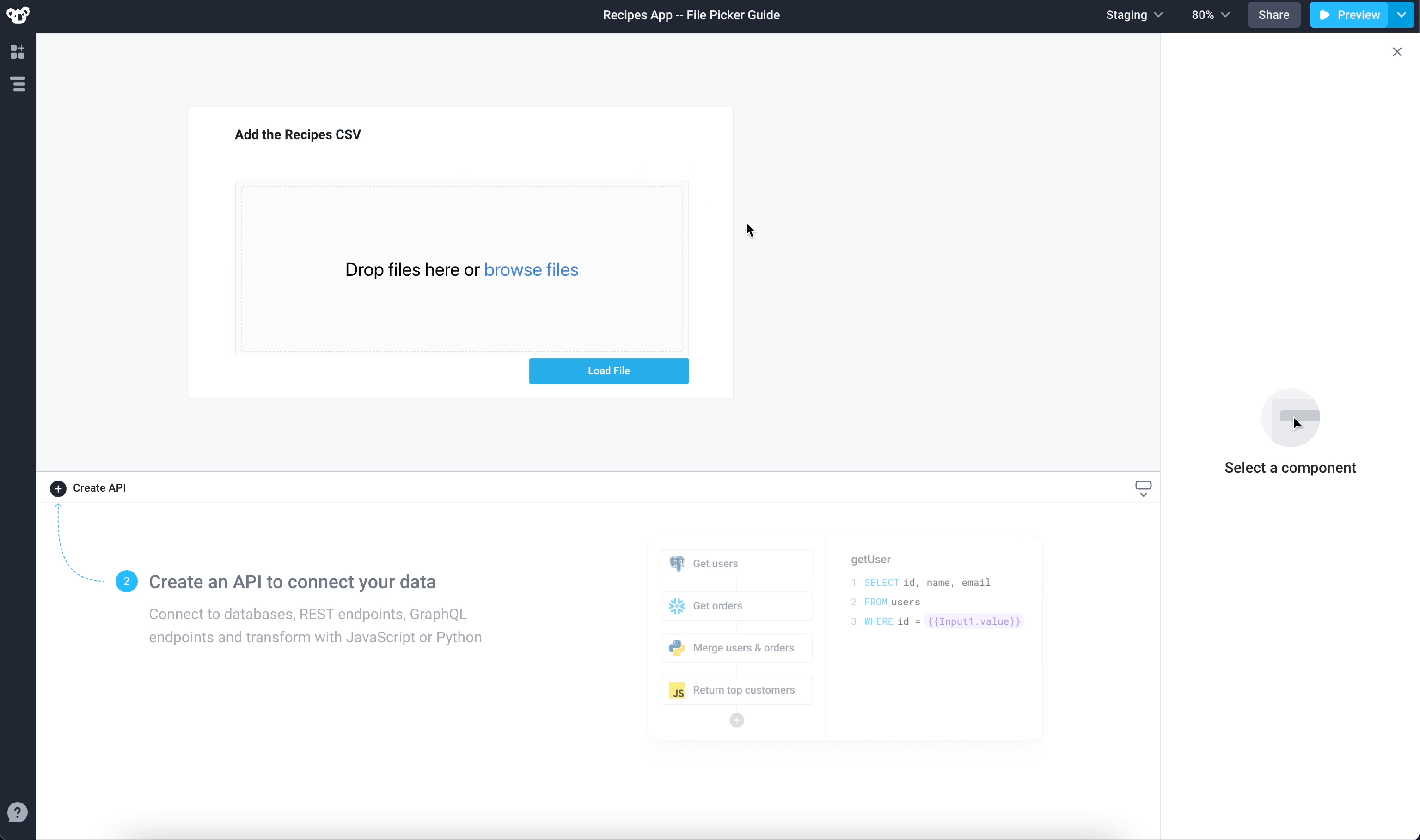 Update allowed file types for a file picker component