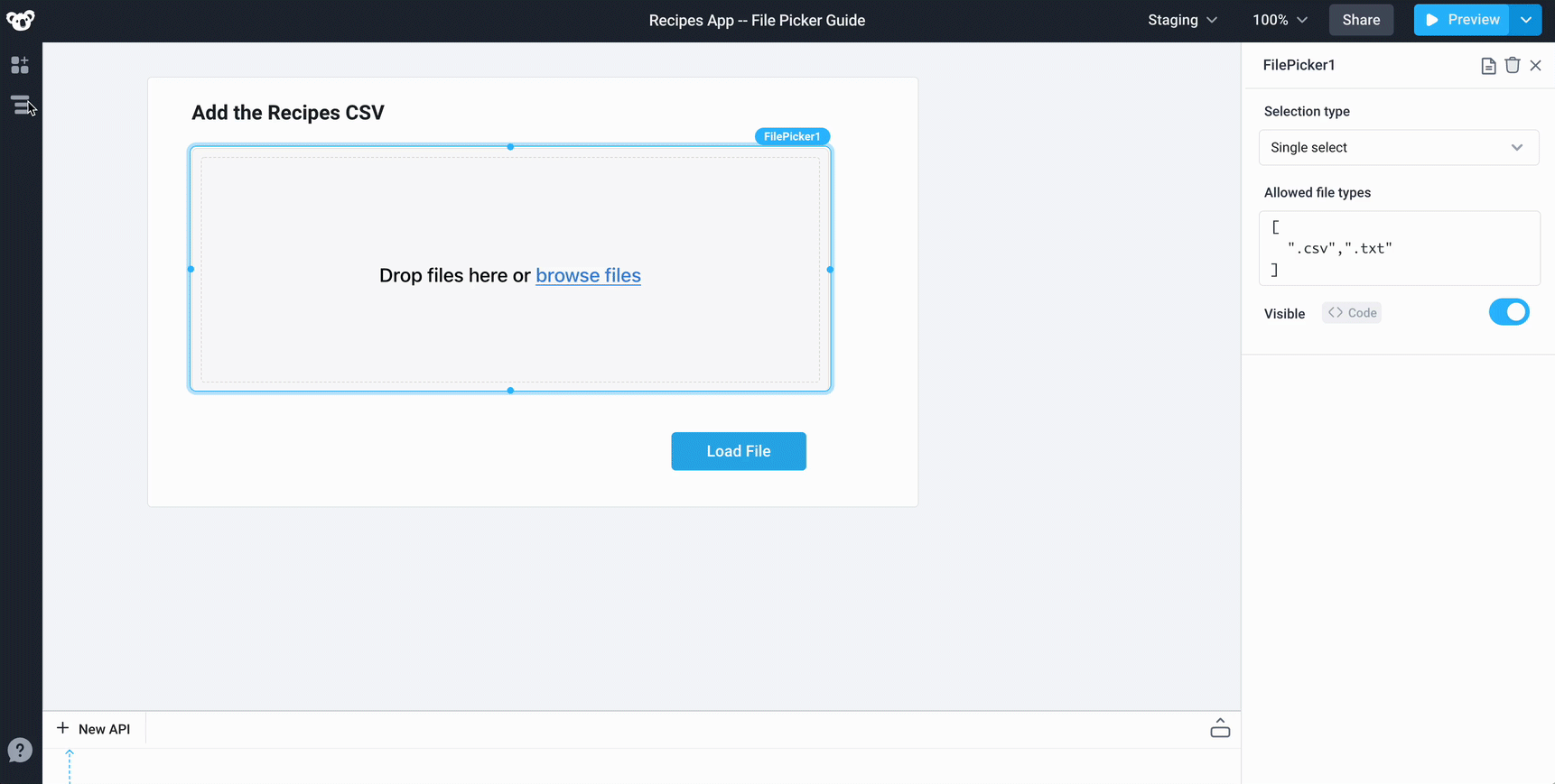Create an API to read CSV files