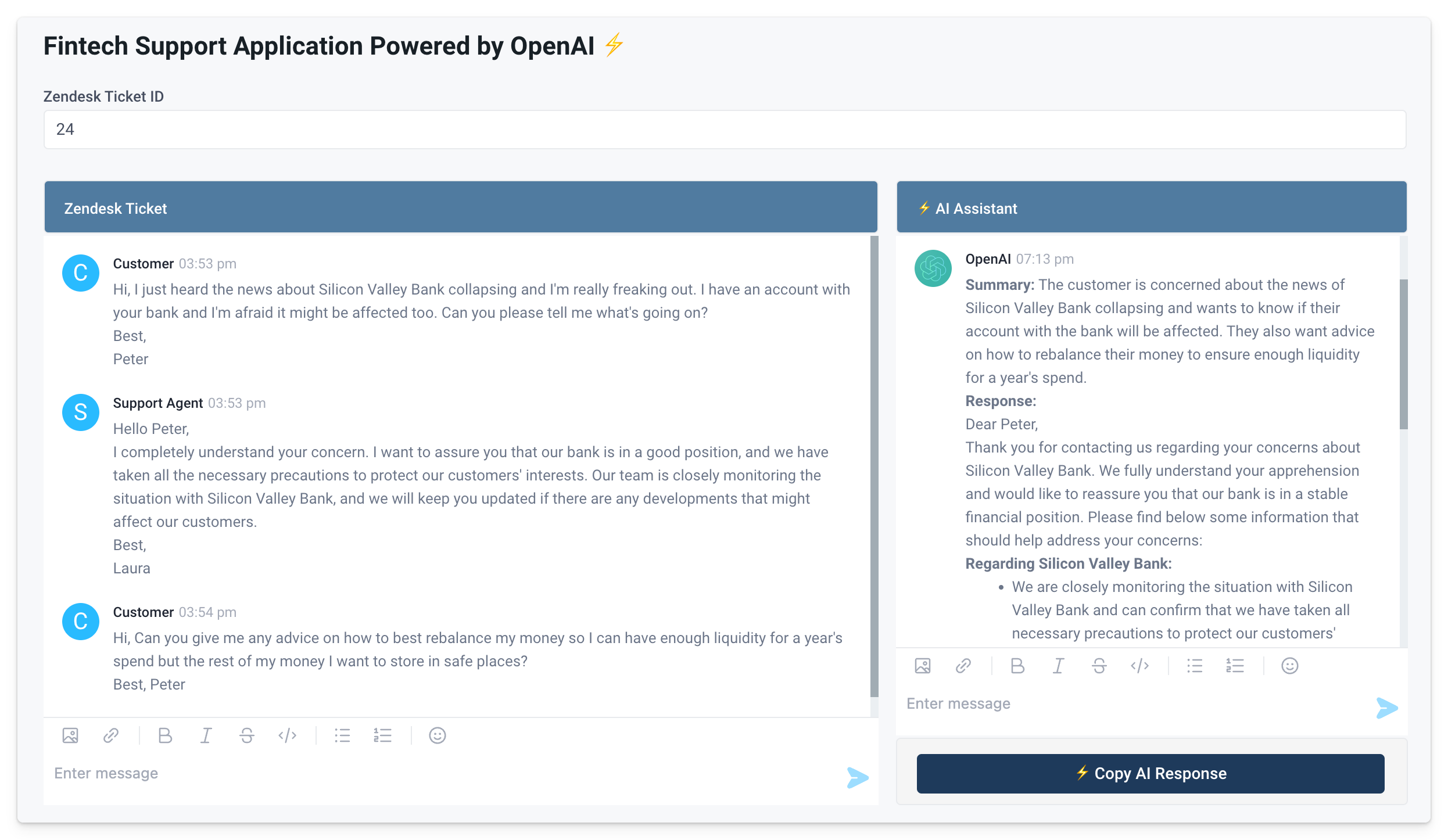 A preview of the final application you are going to build following this tutorial.