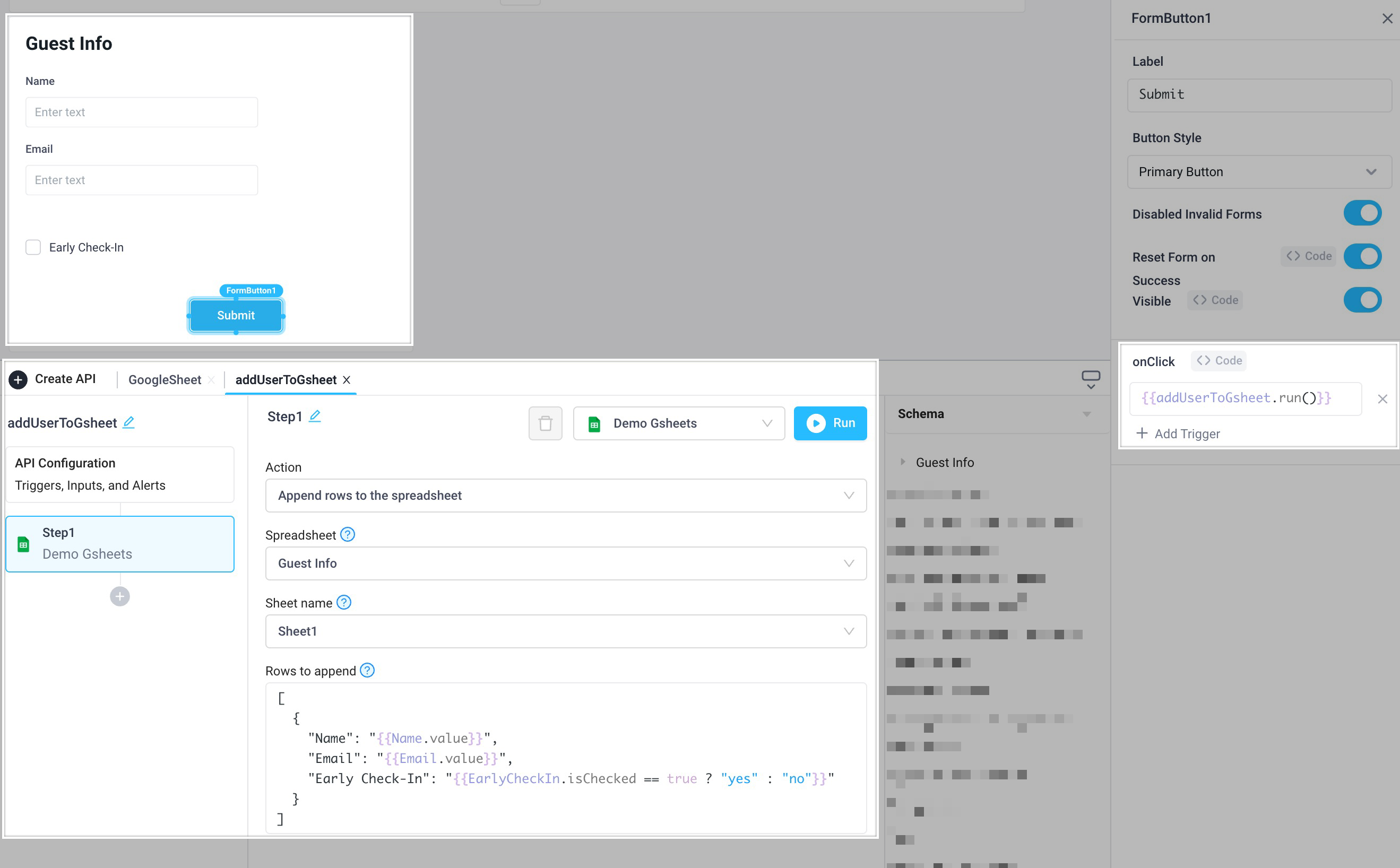 Append rows when a form is submitted (deprecated)