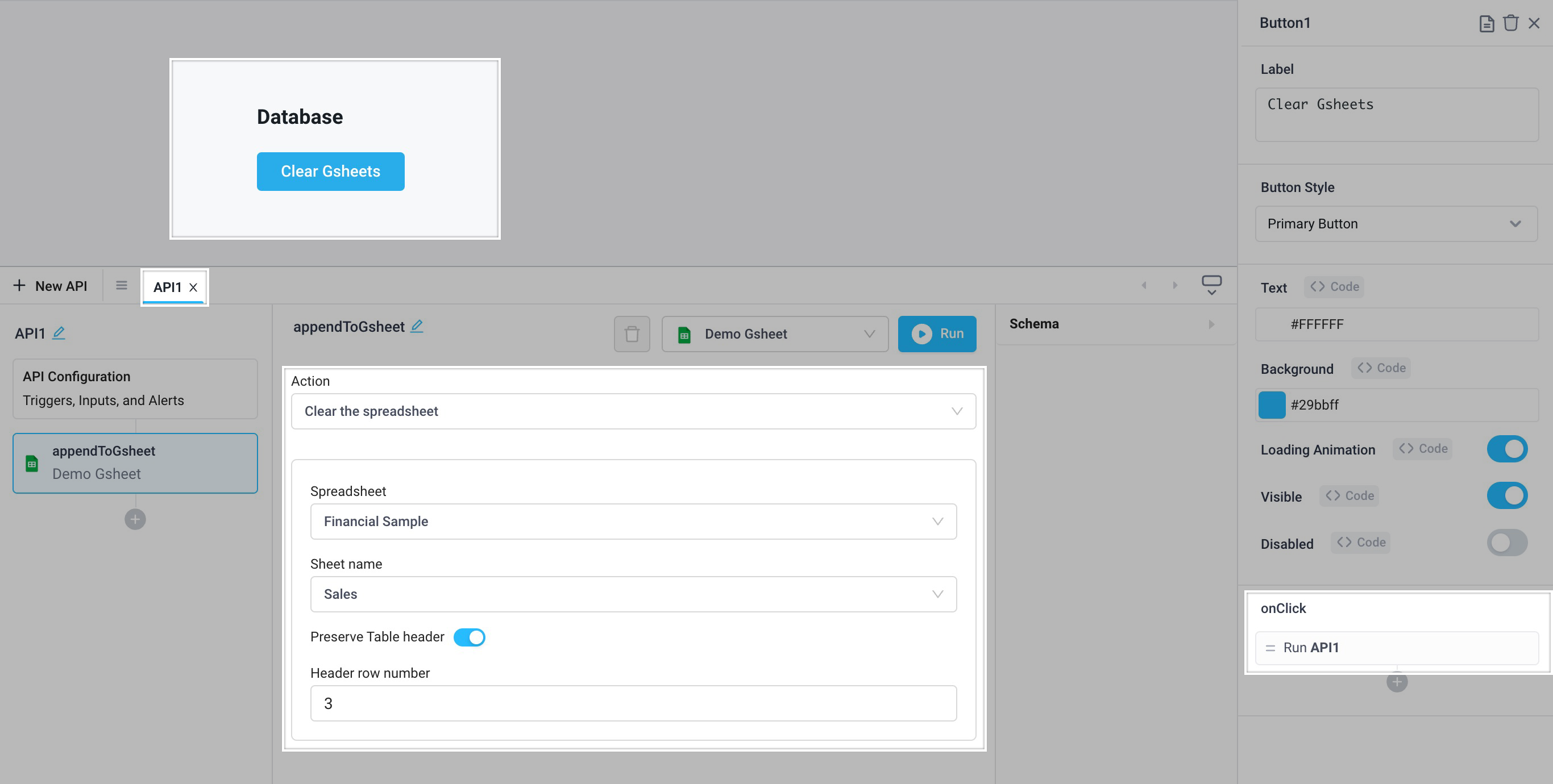 Reset a Google Sheet when a button is clicked in the UI