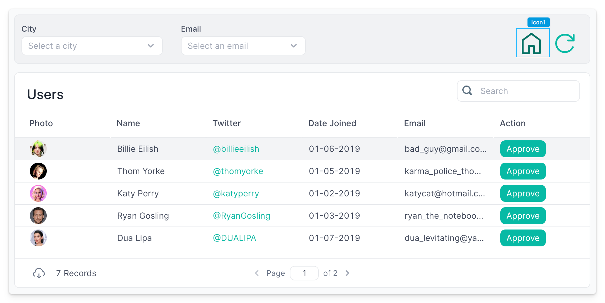 Example of an icon component