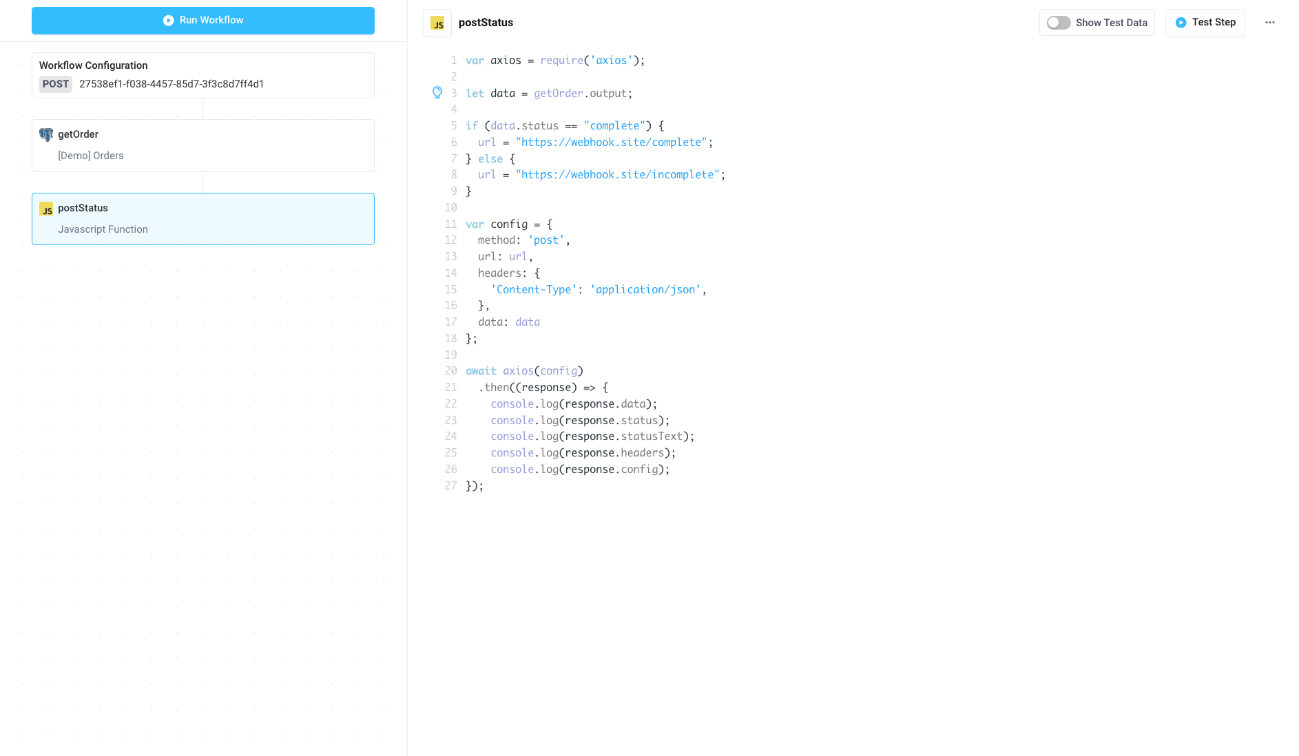 HTTP requests with axios