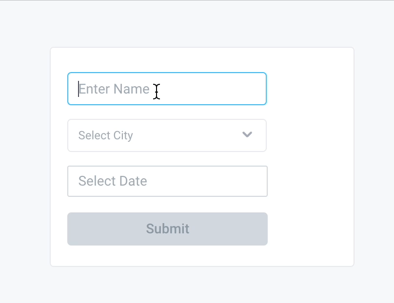 Disable UI elements until form validation succeeds