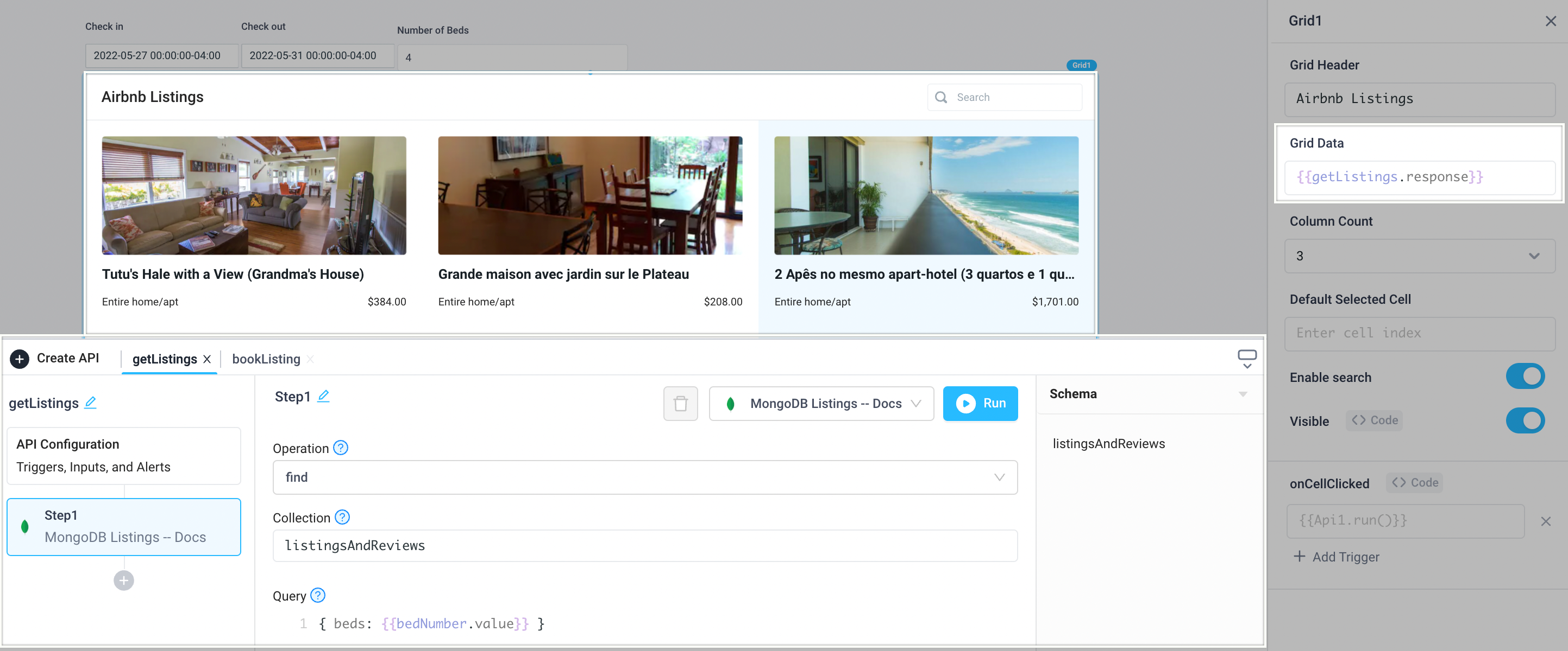 Read data from a MongoDB and use it within an Application