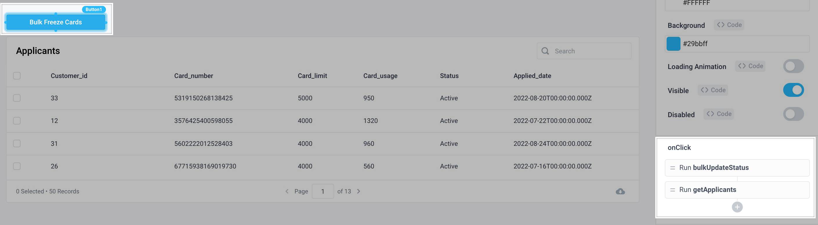 Run sequential APIs on click