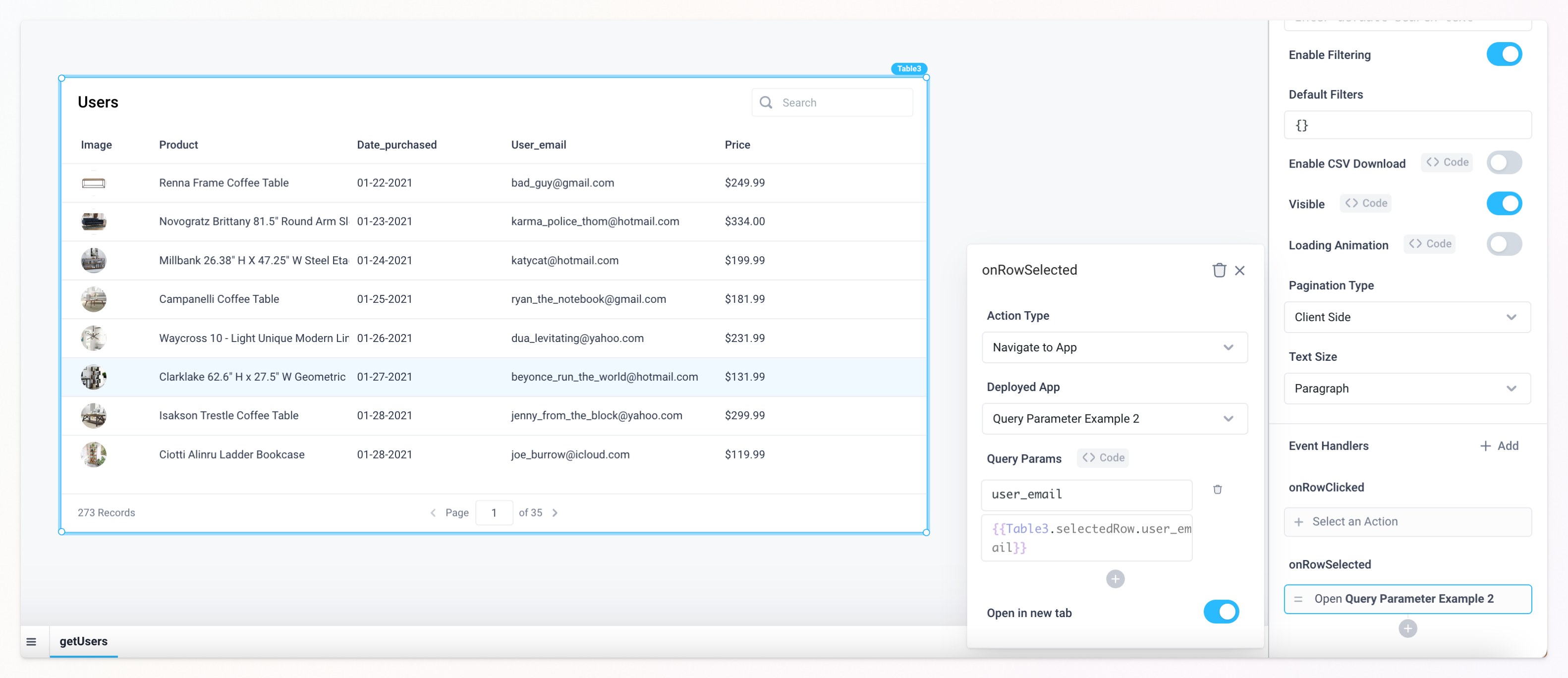 Dynamically provide query parameters when linking to other applications