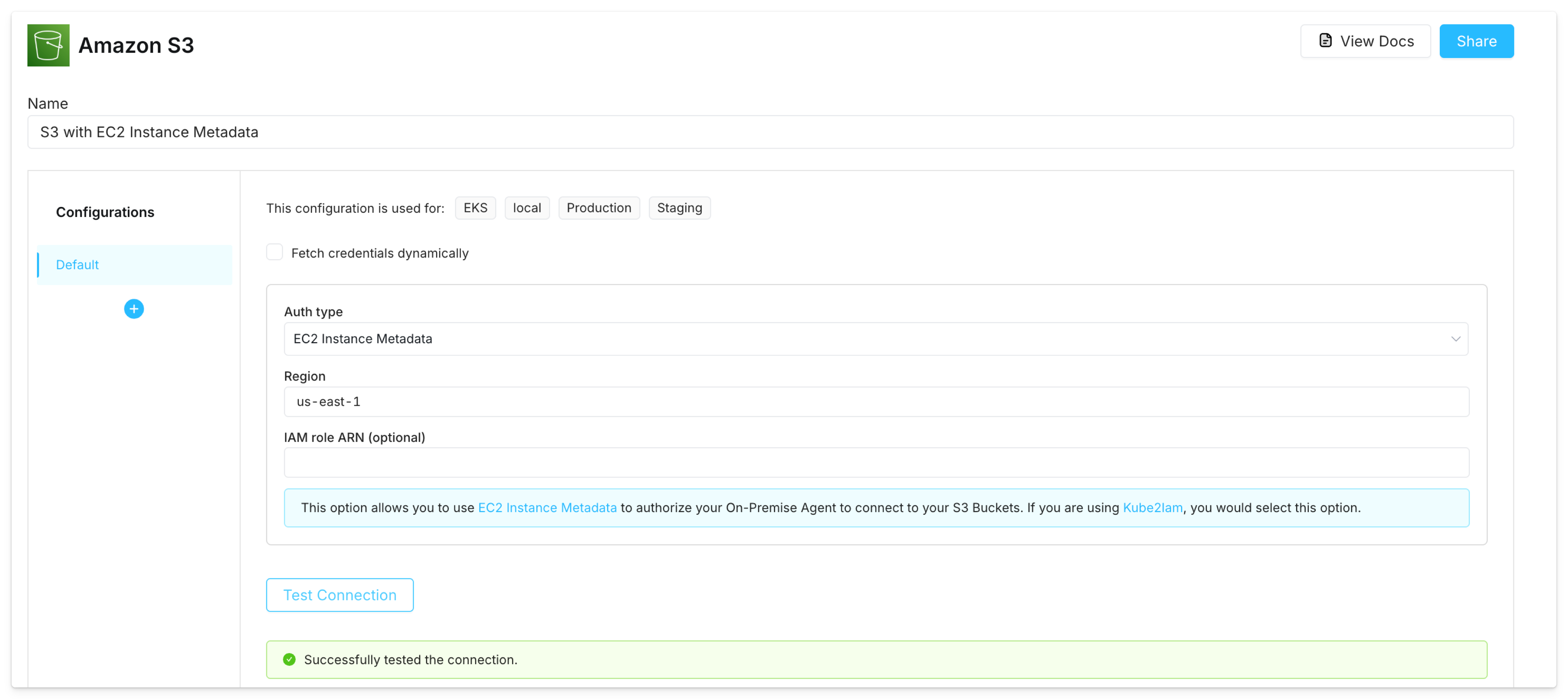 s3 integration using iam role with opa on EC2