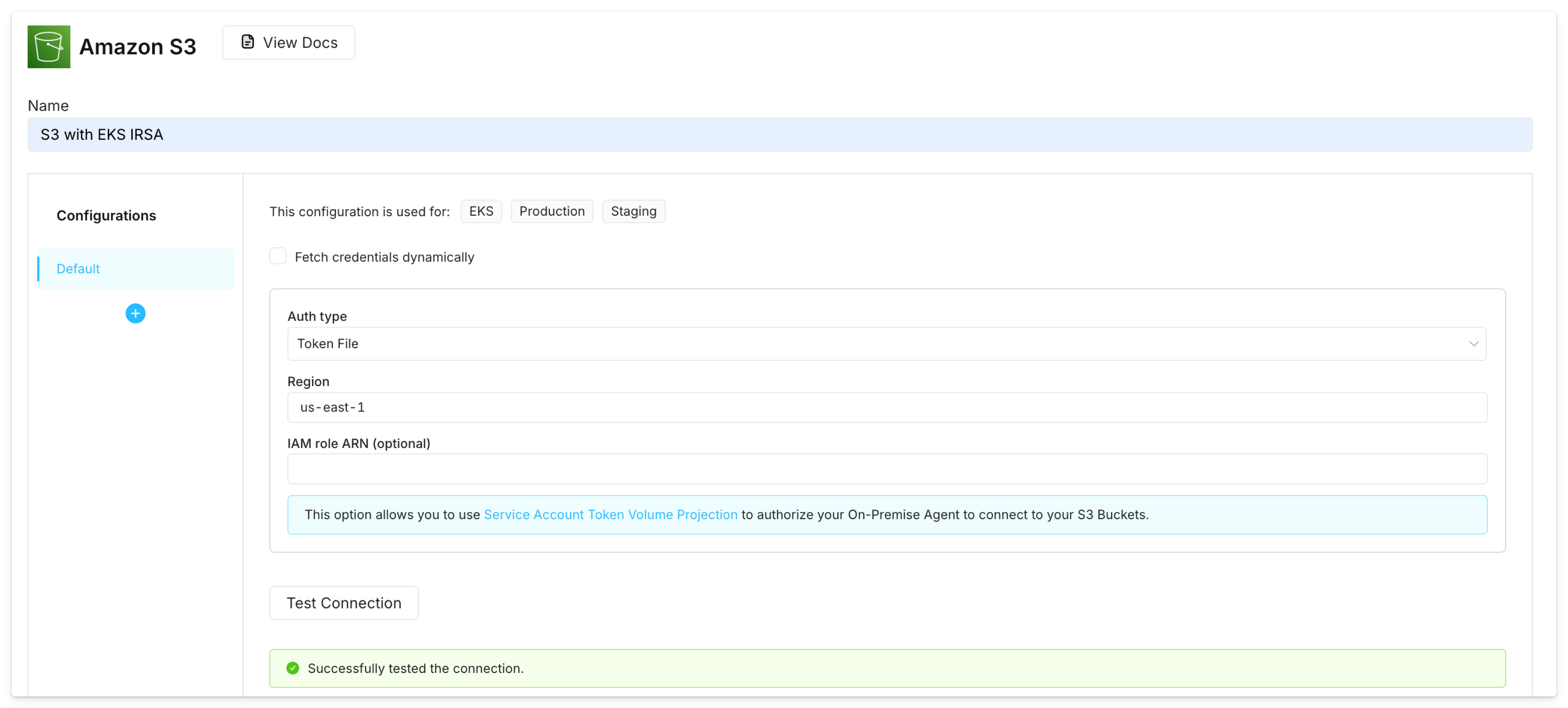 s3 integration using iam role with opa on EKS