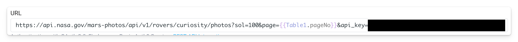 Adding pagination to REST API URL. Adding pagination to REST API URL.