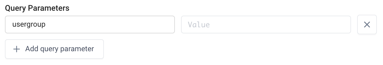 Required query parameters are automatically added to the REST form