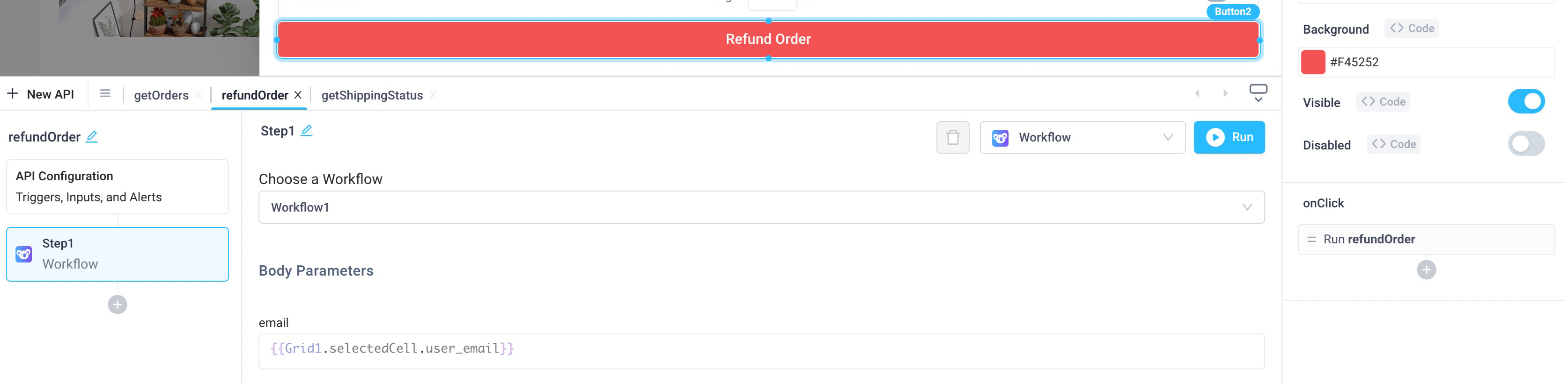 Trigger a Superblocks workflow with a Button and onclick event trigger Make use of event triggers on UI components to call Superblocks workflows.