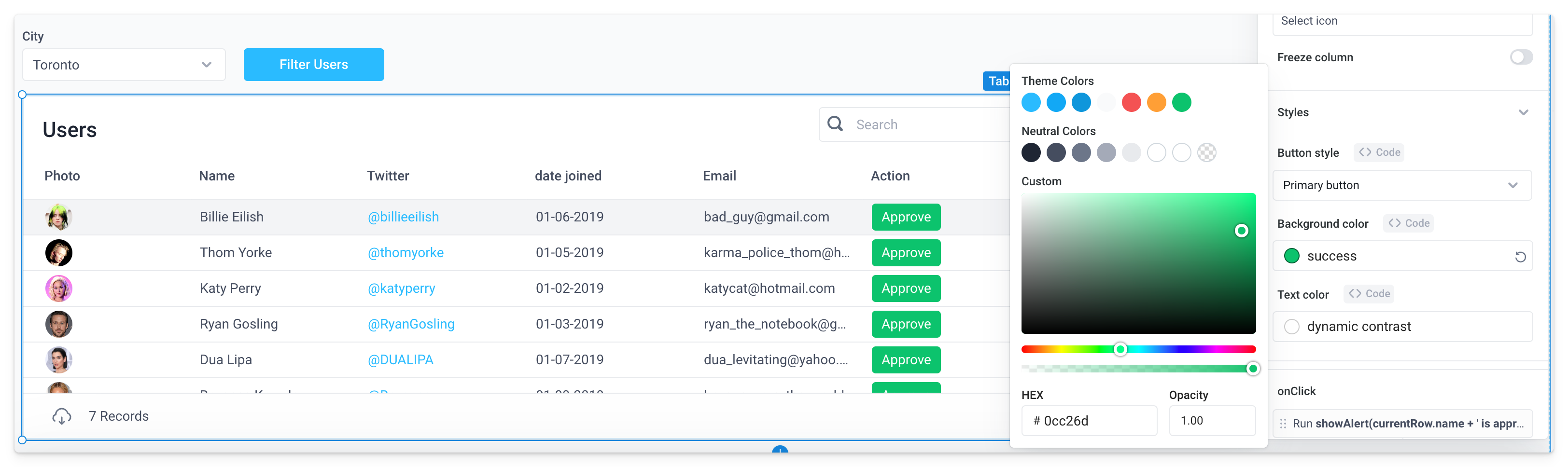 Override a theme at the component level