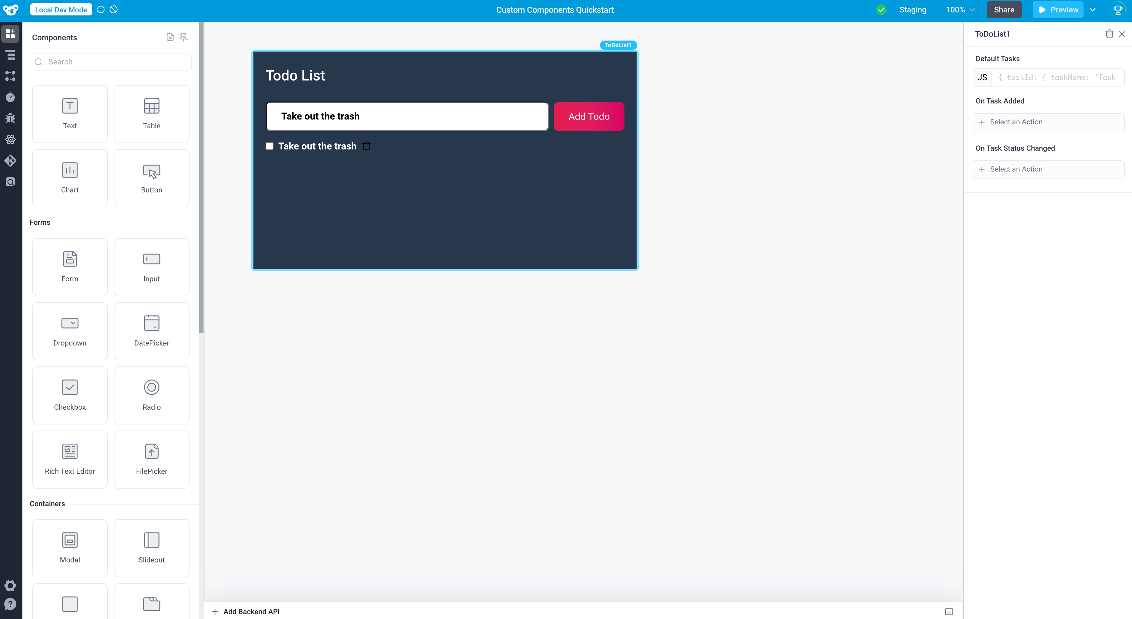 To Do List with unstyled delete icon