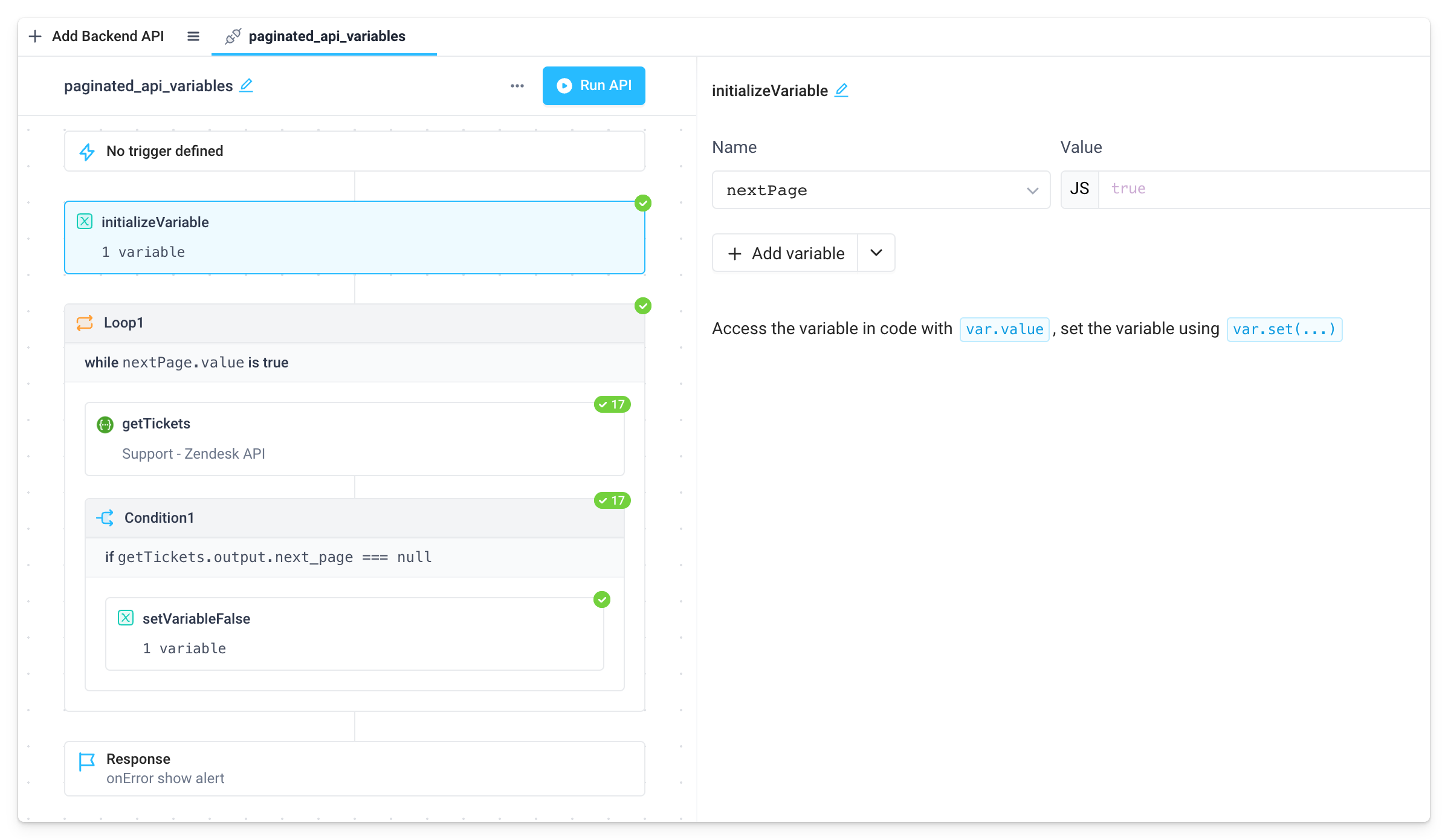 variable initialized