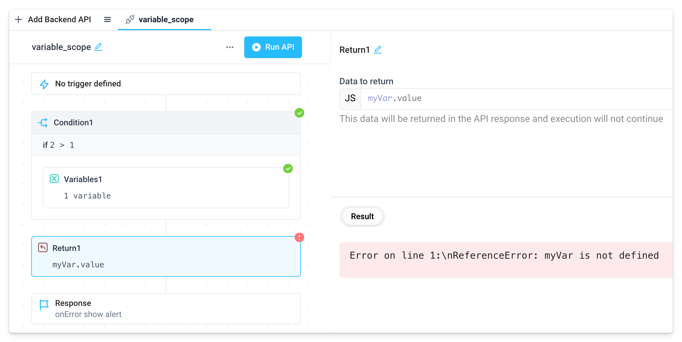 variable referenced outside scope