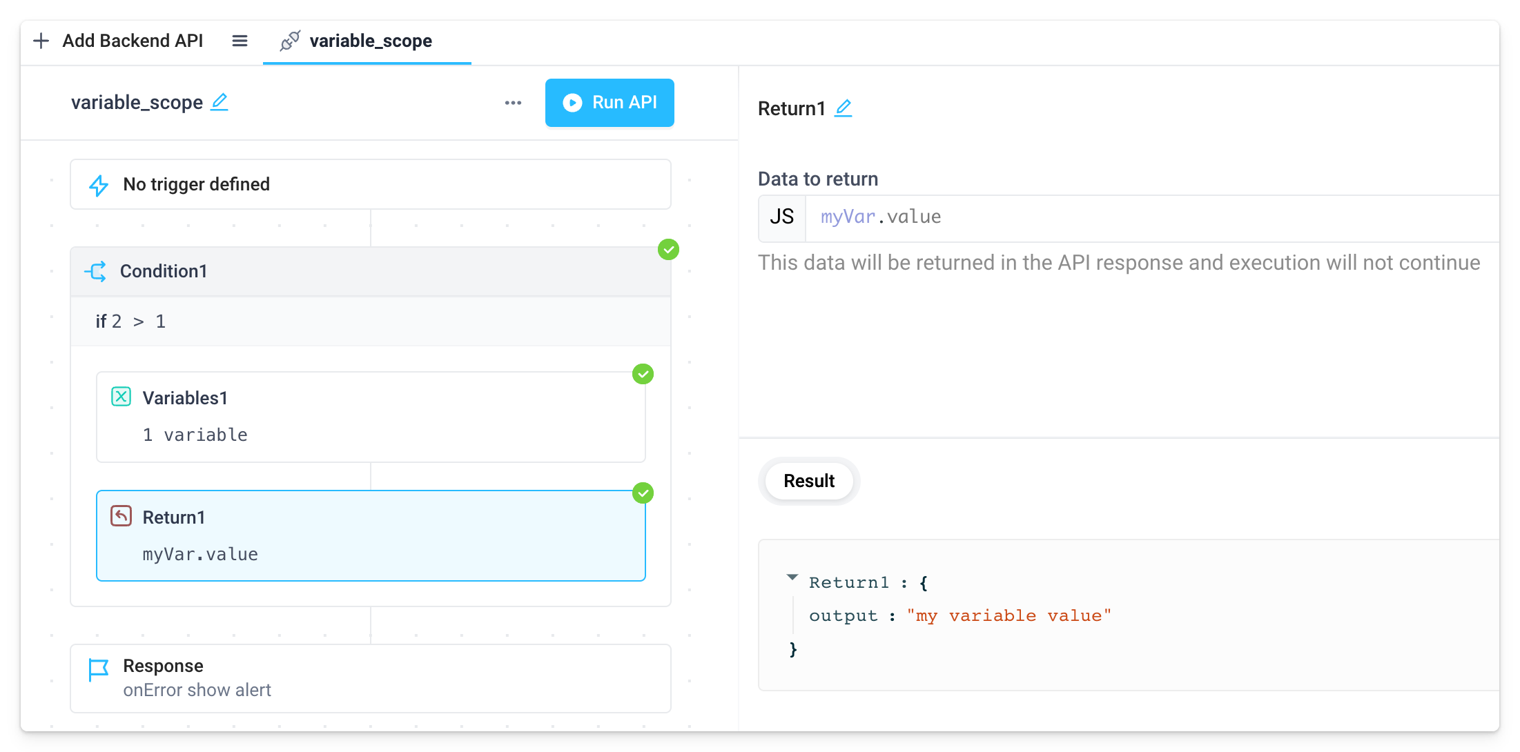 variable referenced within scope