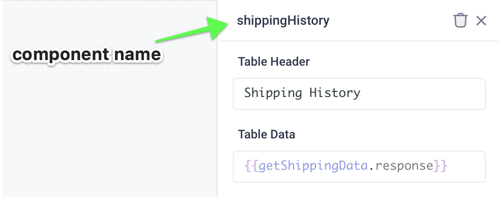 Update component name