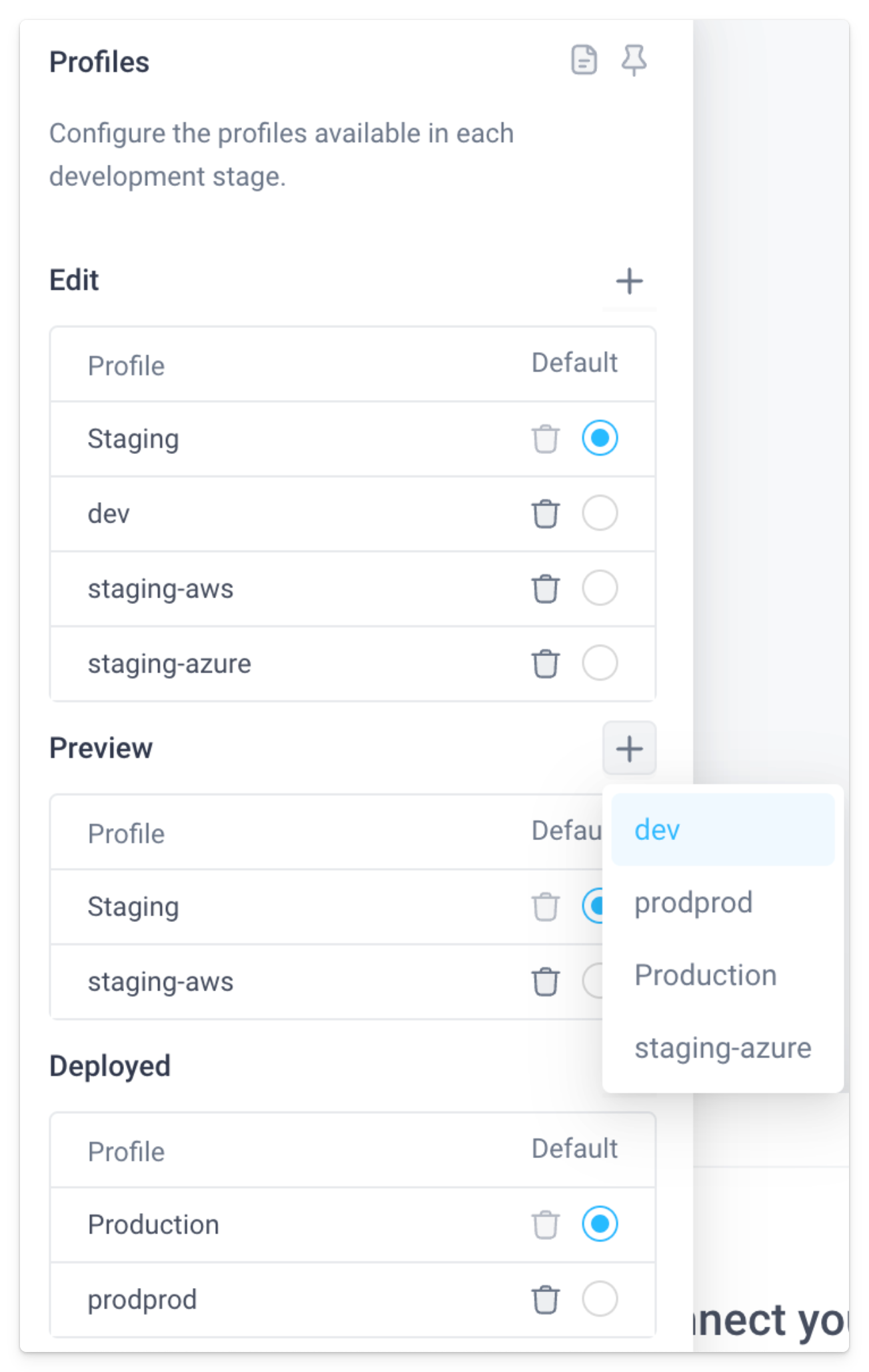Add profile to modes