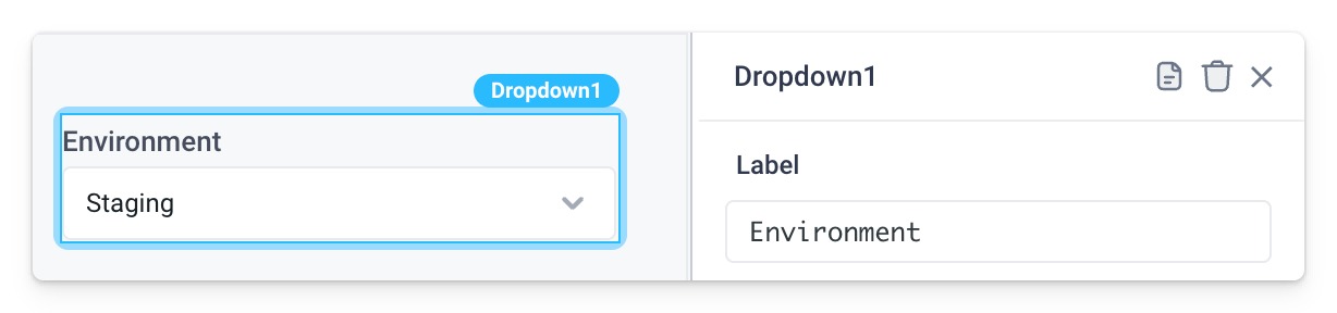 Create an environment dropdown